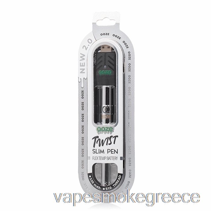Vape Greece Ooze Slim Twist Pen 2.0 Flex Temp Battery Cosmic Chrome